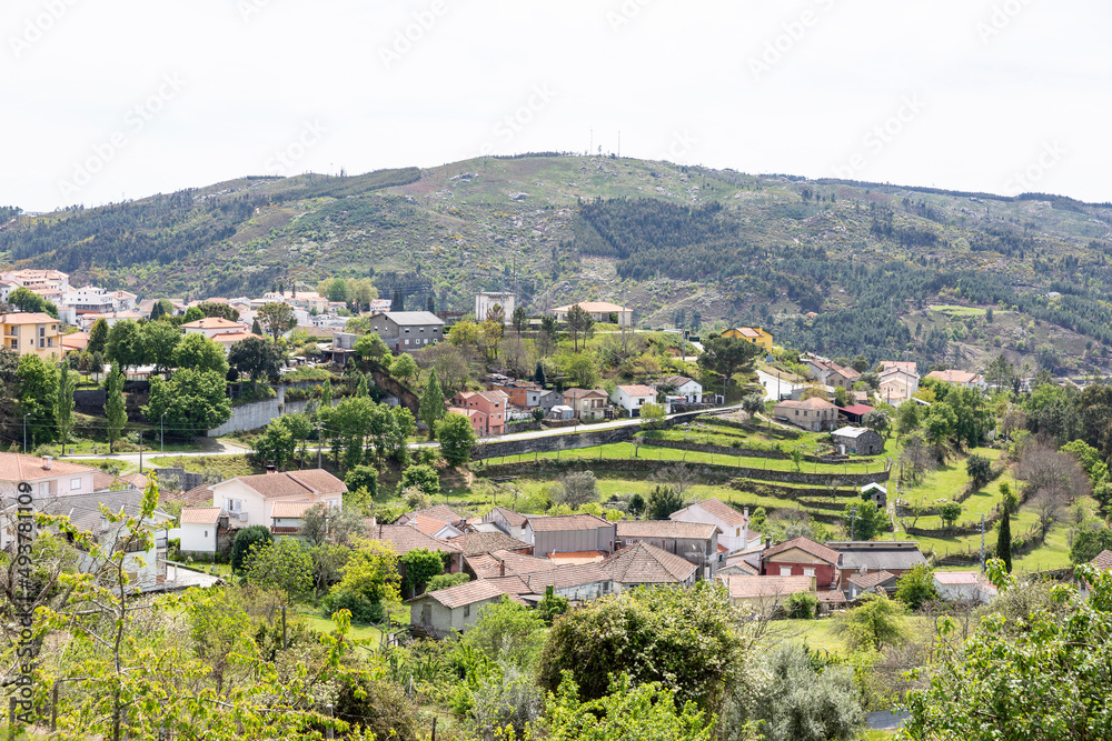 partial view over Castro Daire town, district of Viseu, Portugal