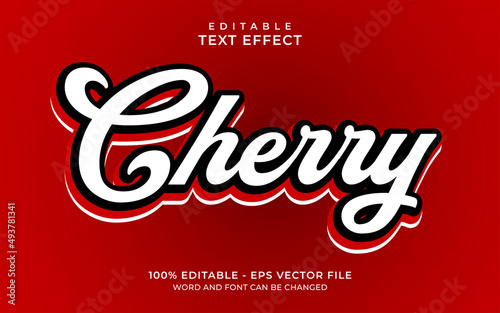 Red cherry editable text effect