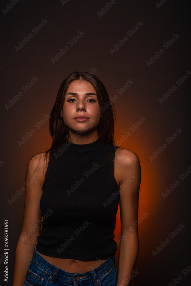 Posing while having a small smile