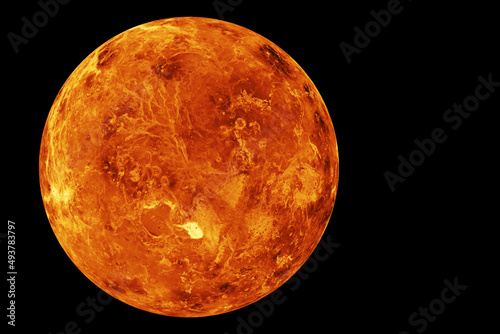 Fototapeta Naklejka Na Ścianę i Meble -  Planet Venus, on a dark background. Elements of this image furnished by NASA