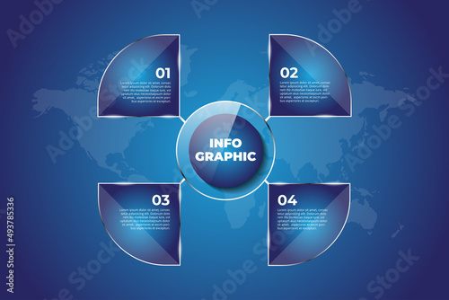 Lighting colorful infographic creative design template with gradient color background premium vector
