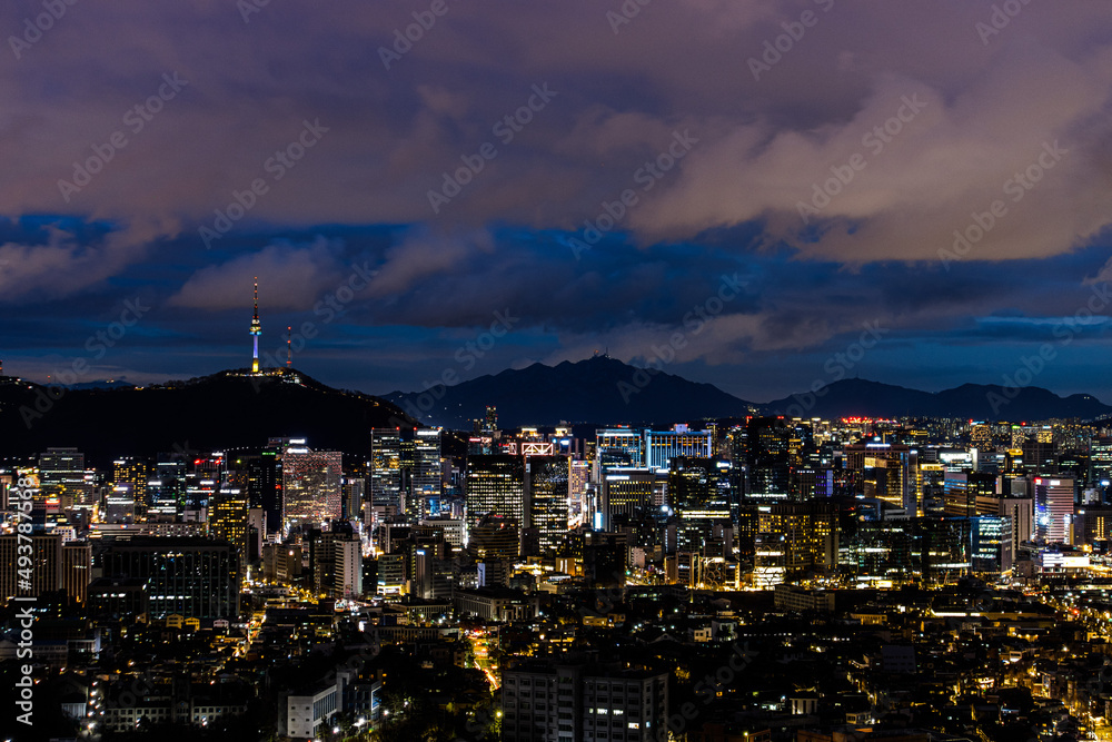서울 전걍 야경 풍경 삼청공원 말바위전망대 