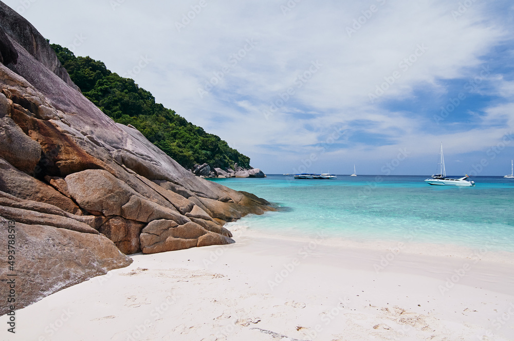 Travel by Thailand. White sand beach of Similan Islands National Park.