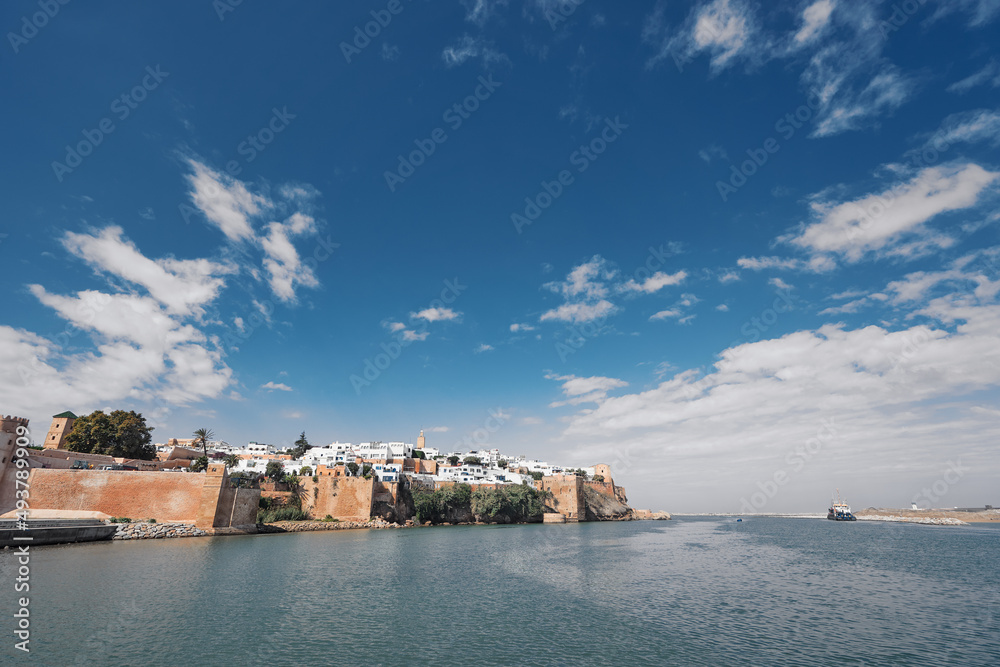 Fortress on the sea shore. Historical Medina of city of Rabat, Morocco.