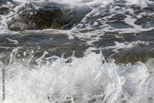 waves on the beach in portugal