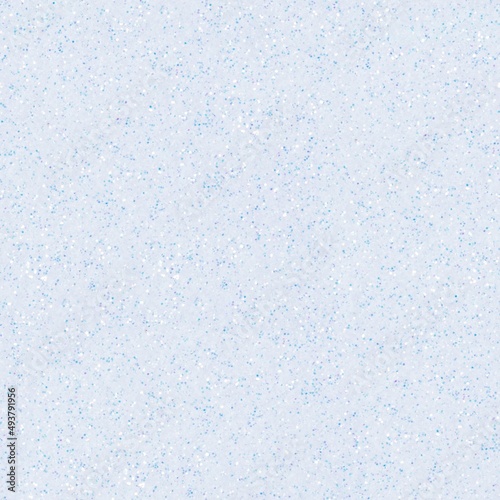 Bright white, blue holographic glitter, sparkle confetti texture. Christmas abstract background, seamless pattern.