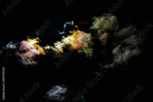 Fototapeta Naklejka Na Ścianę i Meble -  Abstract image of clouds or smoke in colorful color.