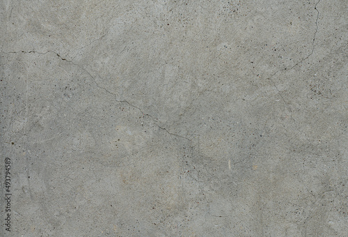 Grey concrete background. Cement wall with cracks.
