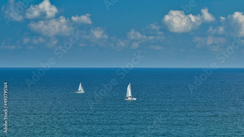 Two sailboats on a sunny day in Florida