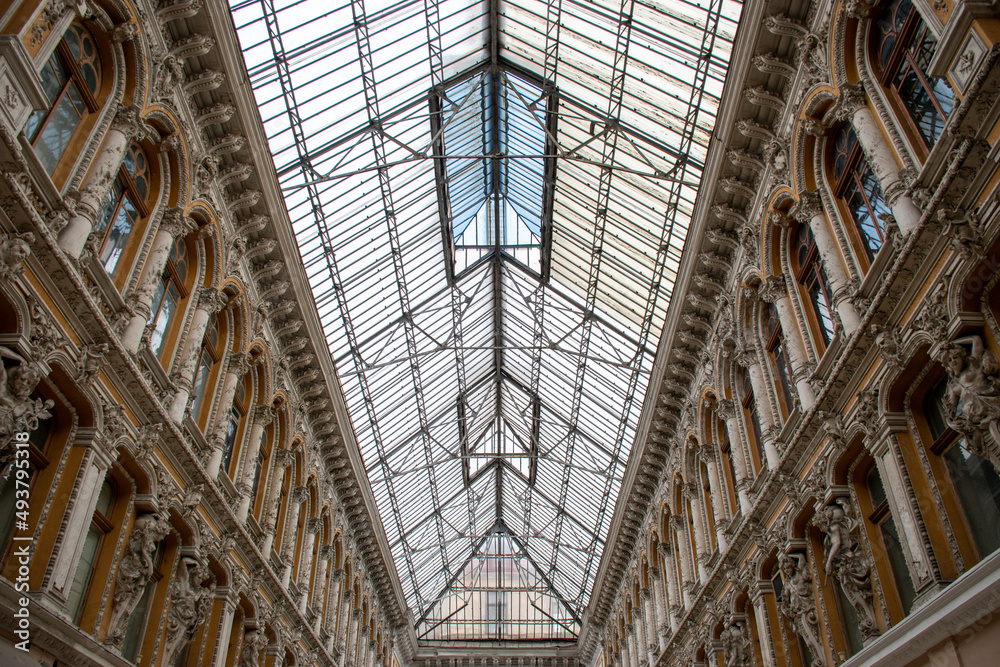 Odessa, Ukraine - December 19, 2020: Passage is the historical building and the first luxury shopping mall in the city
