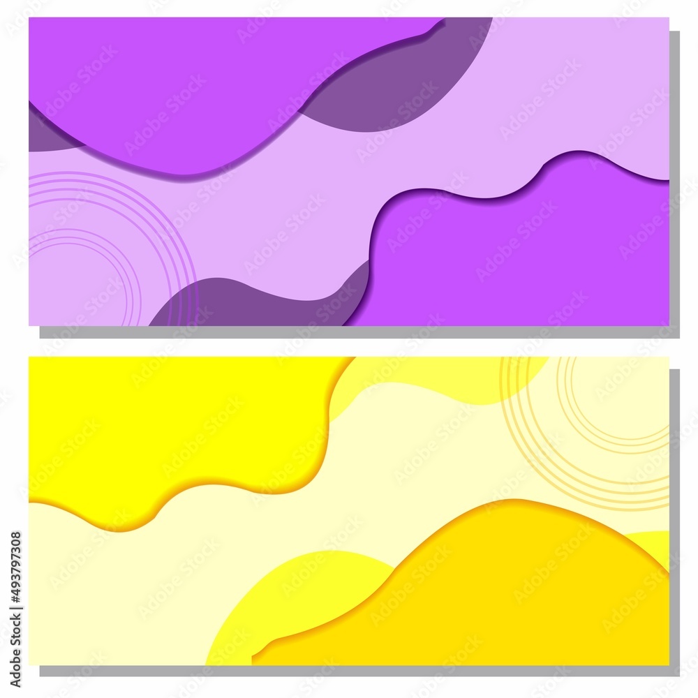 Obraz premium Purple and Yellow Banner Design, Beauty Design all time