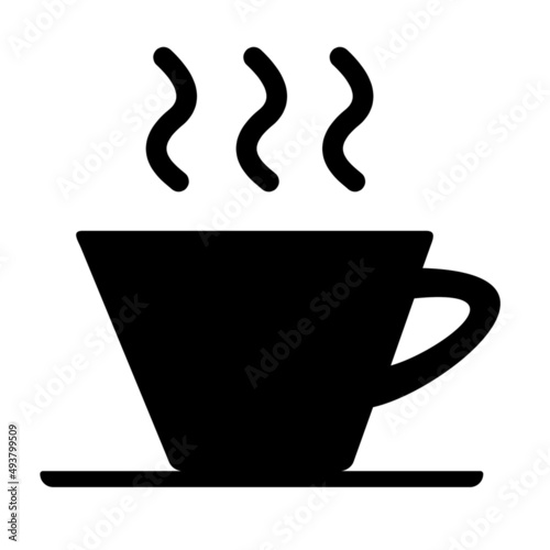 Coffee sign or symbol simple flat design in black