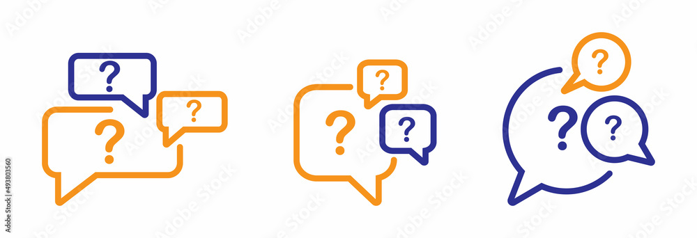 Fototapeta premium Speech bubbles, talk icons for chat, message and speak. Signs of abstract comic balloons for text on background. Cartoon think illustration. Set of design shape, element for communication. 3d. Vector