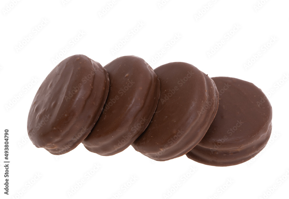 chocolate biscuits with milk filling isolated chocolate biscuits with milk filling isolated