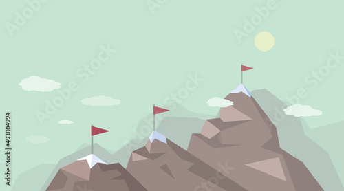Mountains and conquered peaks