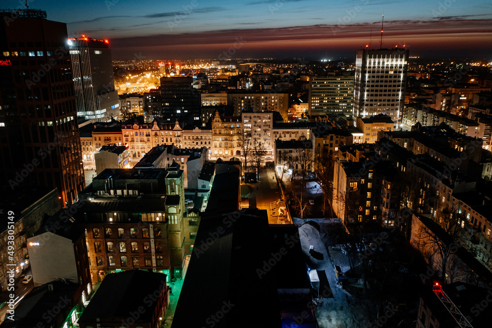 Obraz premium Panorama Łódzkiego centrum