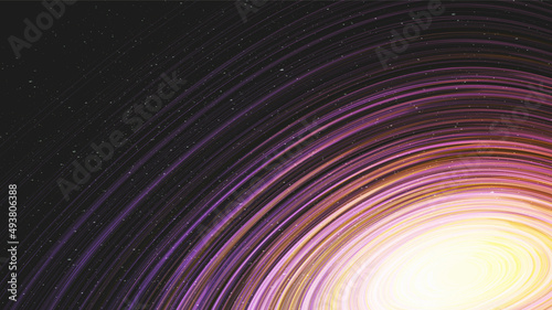 Super wormhole on Galaxy background with Milky Way spiral,Universe and starry concept desig,vector