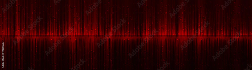 Panorama Dark Red Sound Wave Background,technology and earthquake wave diagram concept,design for music studio and science,Vector Illustration. Panorama Dark Red Sound Wave Background,technology and earthquake wave diagram concept,design for music studio and science,Vector Illustration.