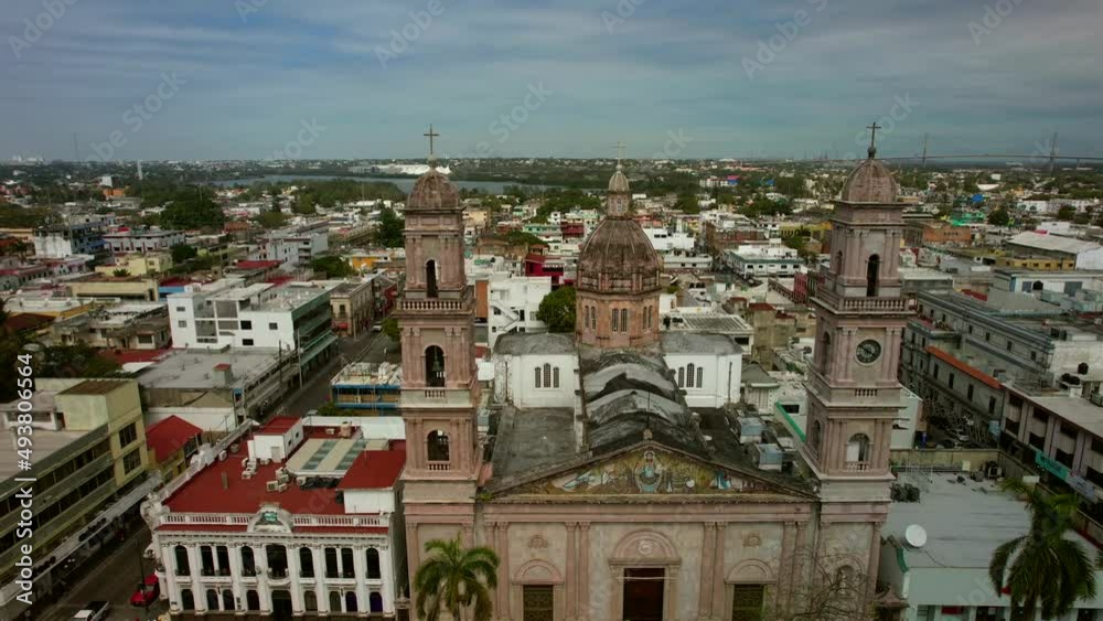 Aerial view of Tampico Cathedral and city Tampico, Mexico Aerial view of Tampico Cathedral and city Tampico, Mexico