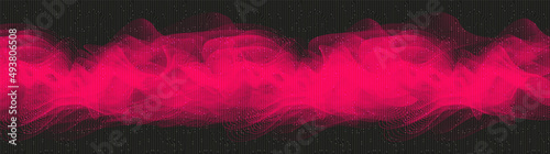 Pink Digital Sound Wave on Black  Background,technology and earthquake wave diagram concept,design for music studio and science,Vector Illustration.