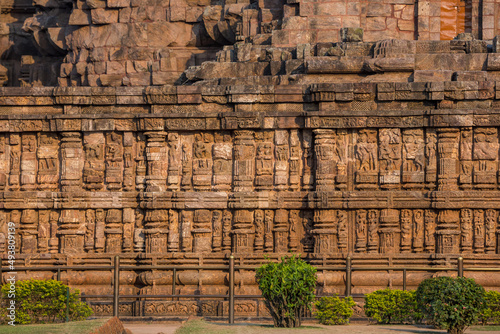 Panels of  Ichchadhari Nagin (Mythical shape-shifting cobras in Indian folklore) at the ruins of 800 year old Sun Temple, Konark, Orissa, India. photo