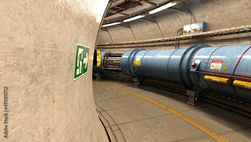 Fotografi 3D-illustration of a particle accelerator