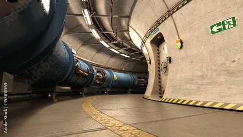 3D-illustration of a particle accelerator