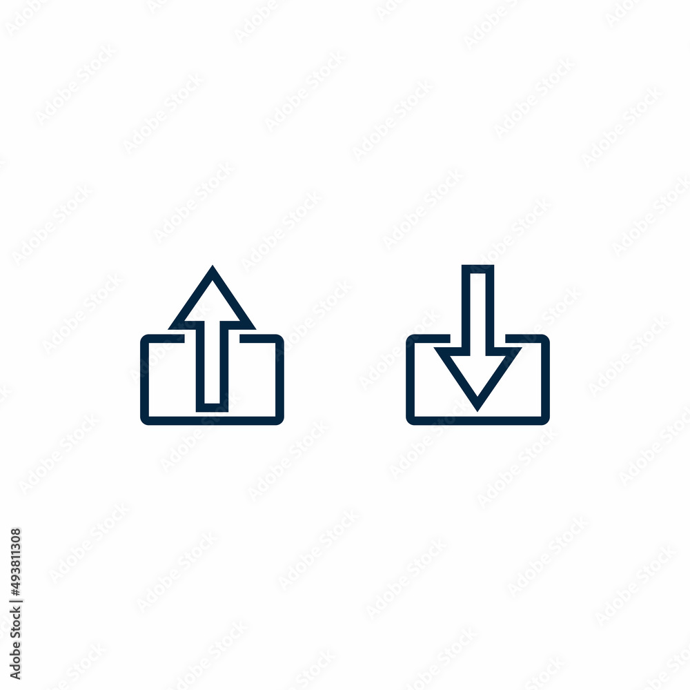 output and input vector outline icon output and input vector outline icon