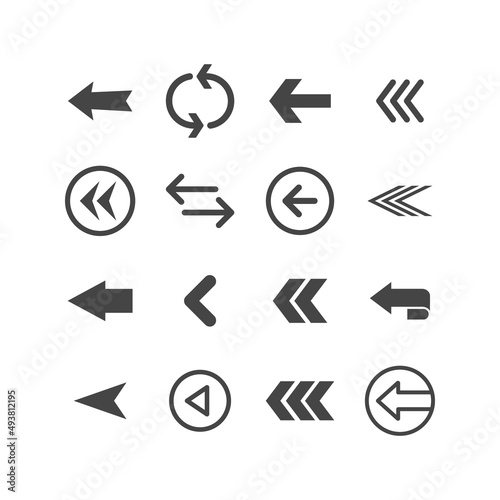 Arrow icons set. Vector Arrows collection.