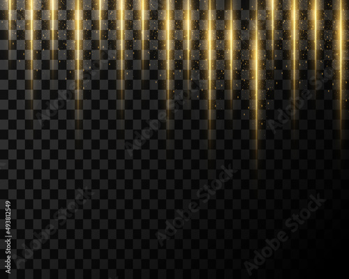 Glowing magic light effect and long trails fire motion, vector art and illustration.Abstract glow light lines, Motion light of high speed car