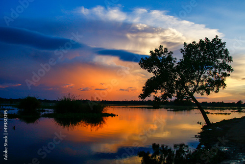 Sunset in Asia