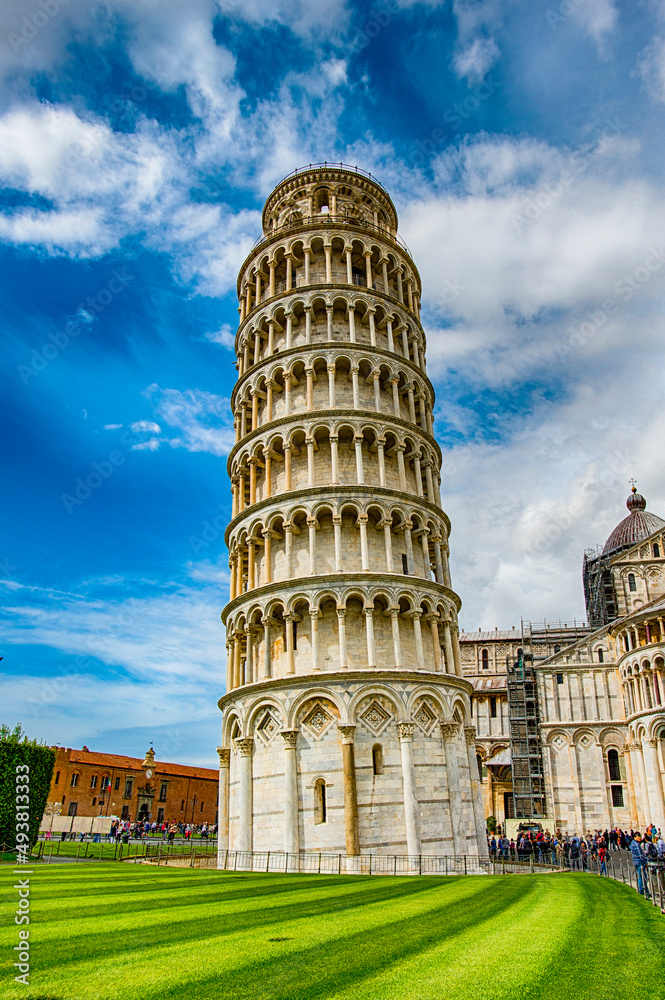 Pisa - der Schiefe Turm von Pisa - obrazy, fototapety, plakaty 