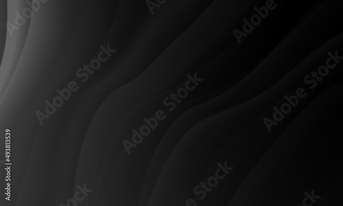 Abstract black gray colors gradient with wave lines pattern texture background.