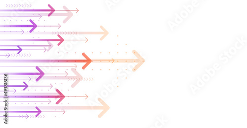 Abstract arrow direction. Technology background