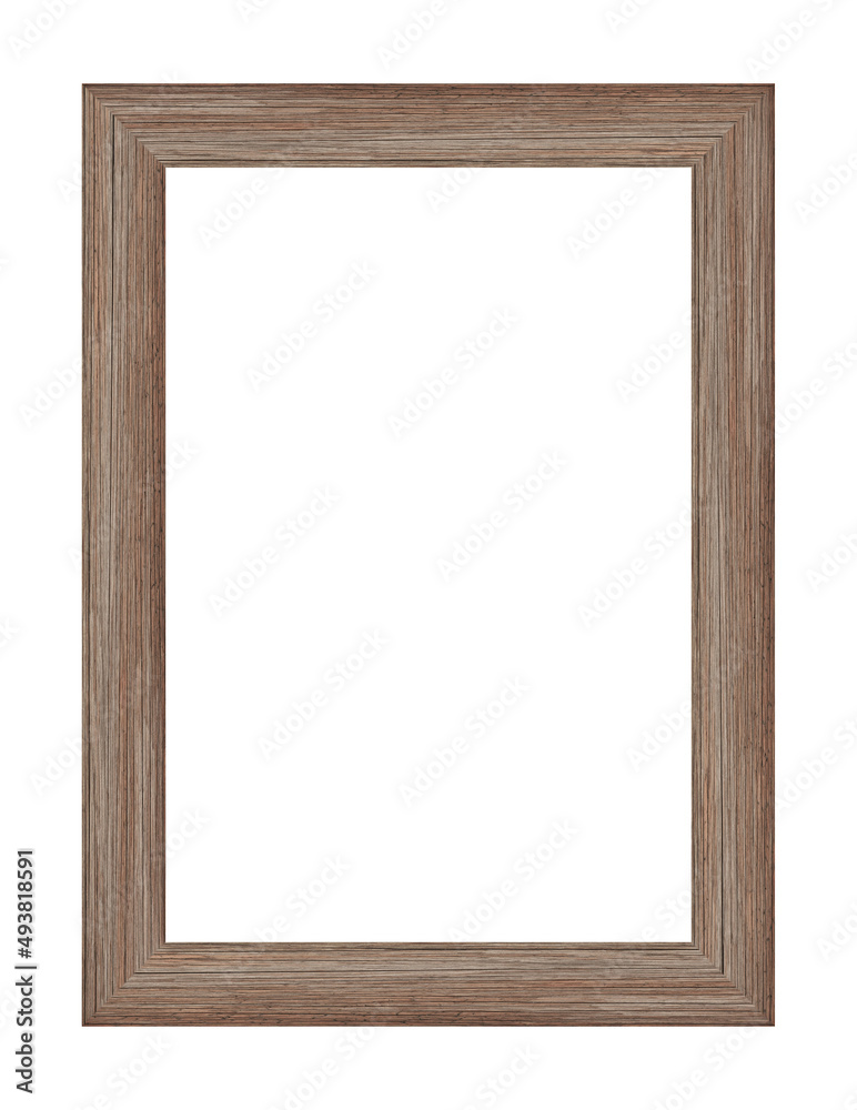 Wooden picture frame isolated on white background Wooden picture frame isolated on white background