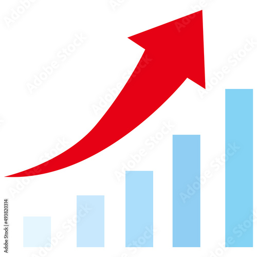 イラスト素材　企業　業績　財政状態　株価　UP　日経　NYダウ