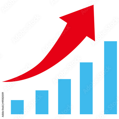 イラスト素材　企業　業績　財政状態　株価　UP　日経　NYダウ
