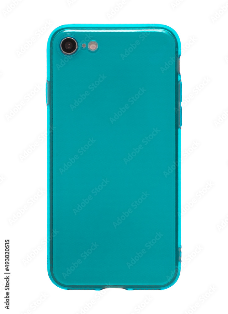 silicone case for phone, isolated on white background