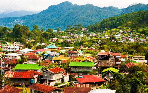 View of Sagada village from Luzon Island, Philippines
