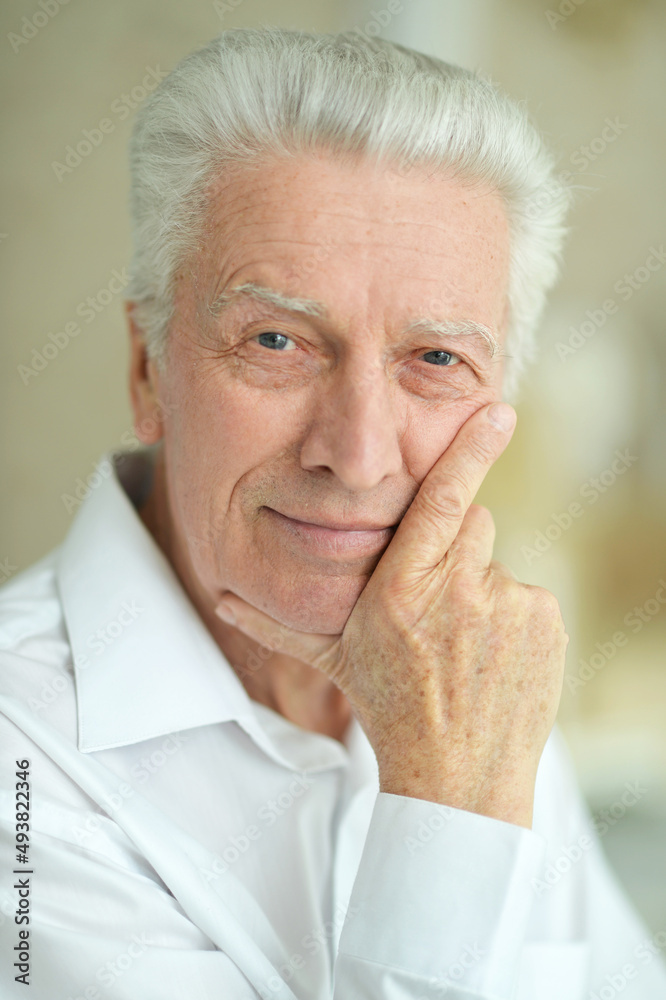 Portrait of beautiful smiling senior man posing Portrait of beautiful smiling senior man posing