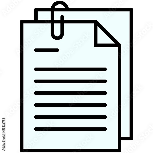 White paper icon, Blockchain related vector illustration