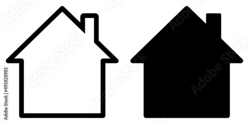ofvs28 OutlineFilledVectorSign ofvs - home vector icon . isolated transparent . house sign . black outline and filled version . AI 10 / EPS 10 . g11303