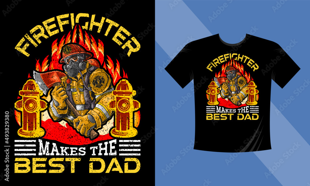 Firefighter makes the best dad T-Shirt Design vector illustration format that is perfect for t-shirts, coffee mugs, posters, cards, pillow covers, stickers, and Musk designs. Firefighter makes the best dad T-Shirt Design vector illustration format that is perfect for t-shirts, coffee mugs, posters, cards, pillow covers, stickers, and Musk designs.