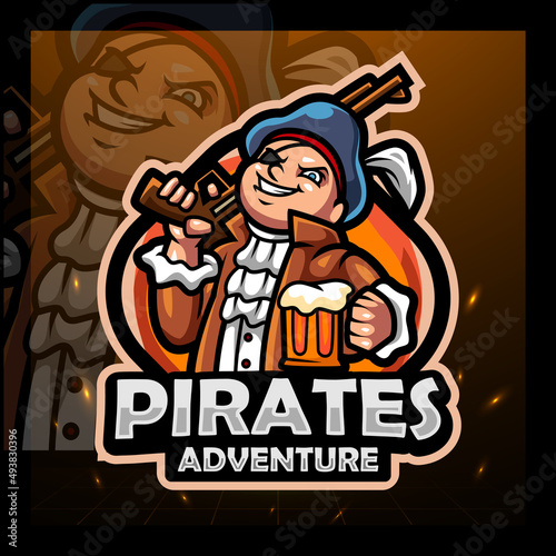 Pirates kid mascot. esport logo design  