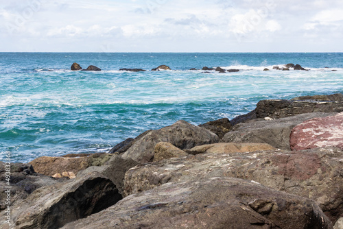 Caribbean sea and rocks