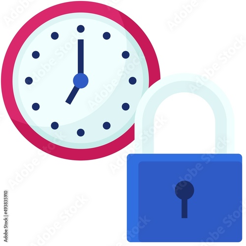 Timelock icon, Blockchain related vector illustration