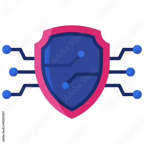 Security icon, Blockchain related vector illustration