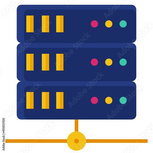 Server icon, Blockchain related vector illustration