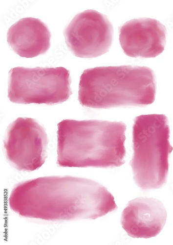 Watercolor brush stroke paint isolated 