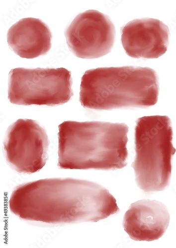 Watercolor brush stroke paint isolated 